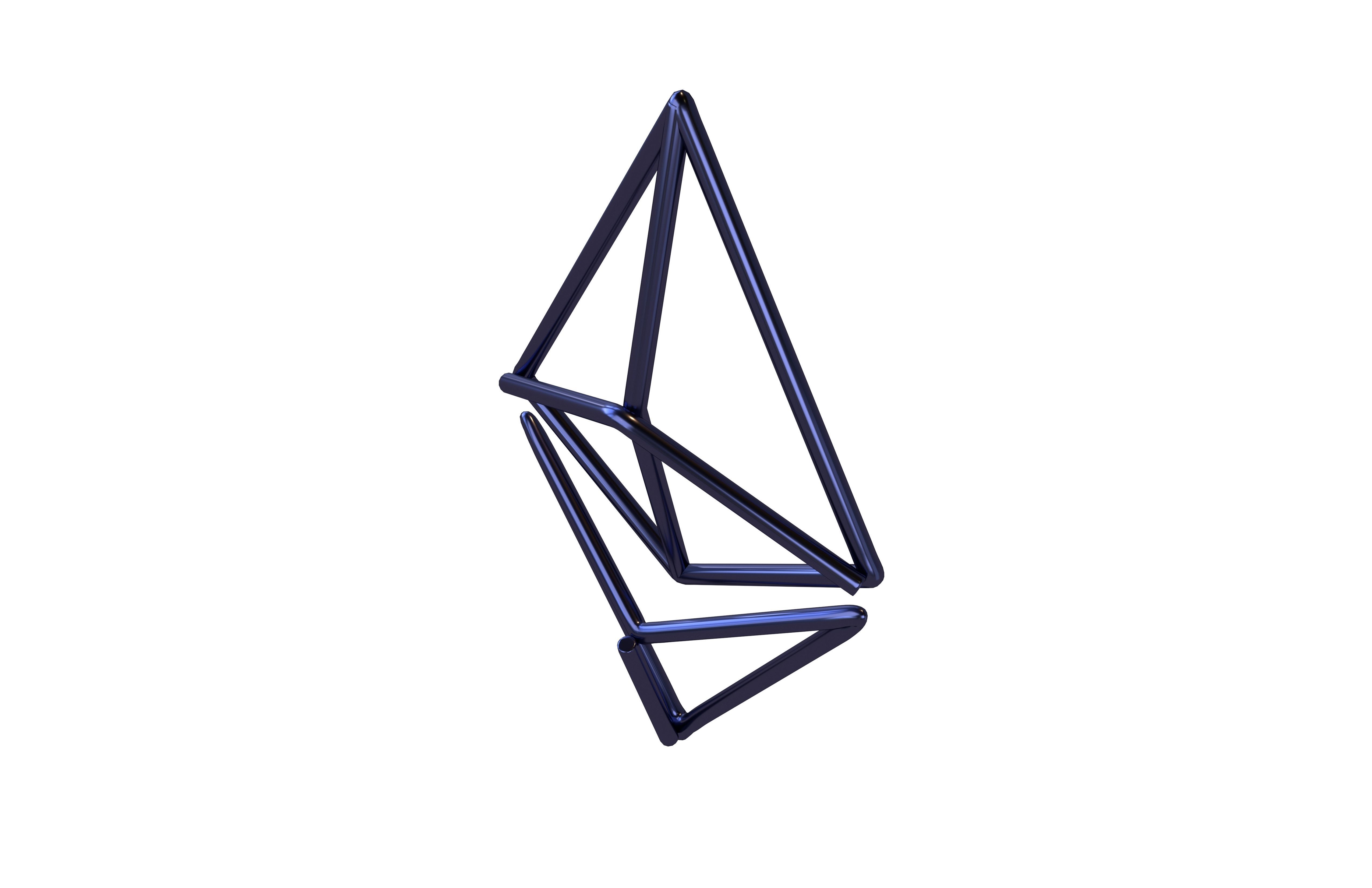 Neon Ethereum v1 005 Low-poly 3D model_1