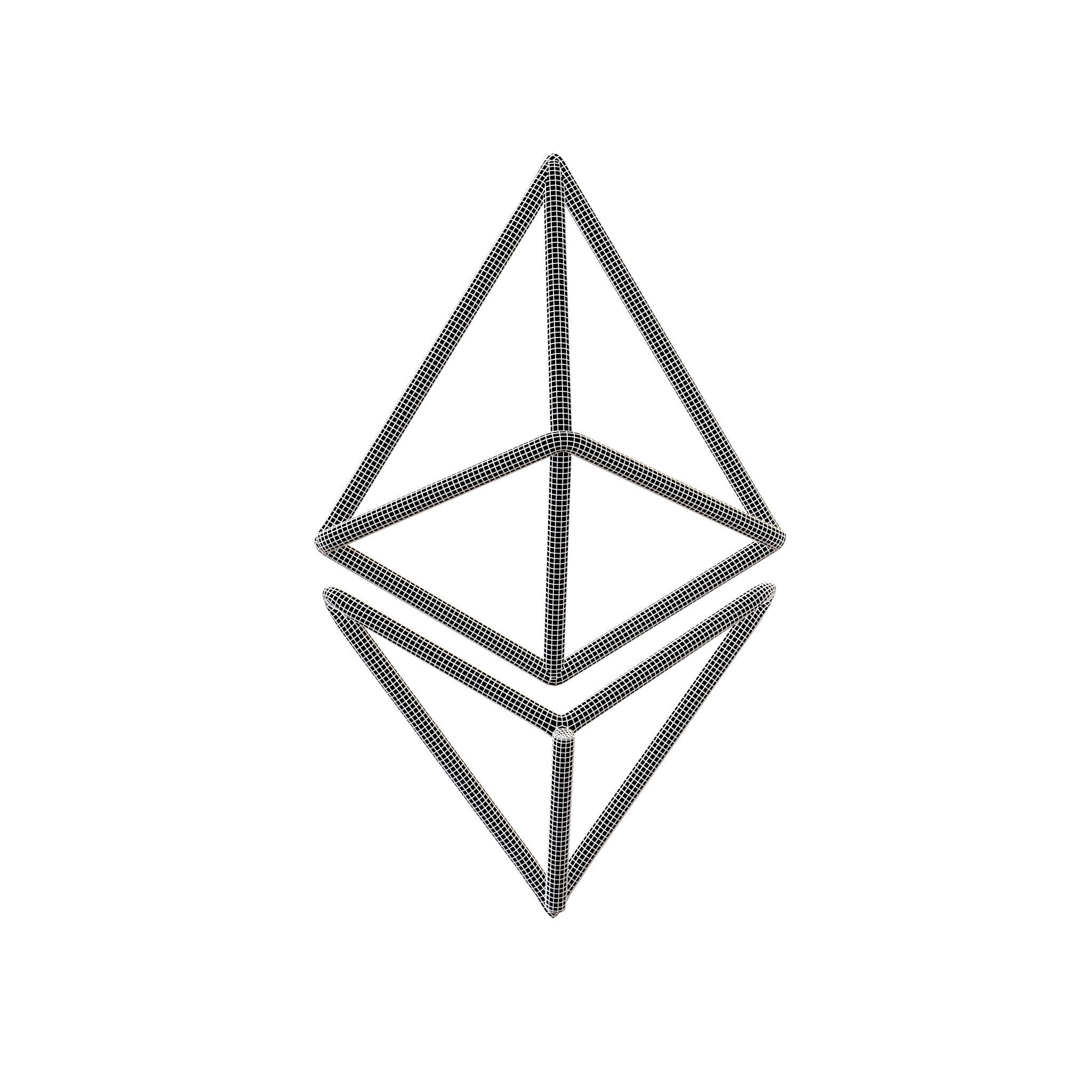 Neon Ethereum v1 006 Low-poly 3D model_4