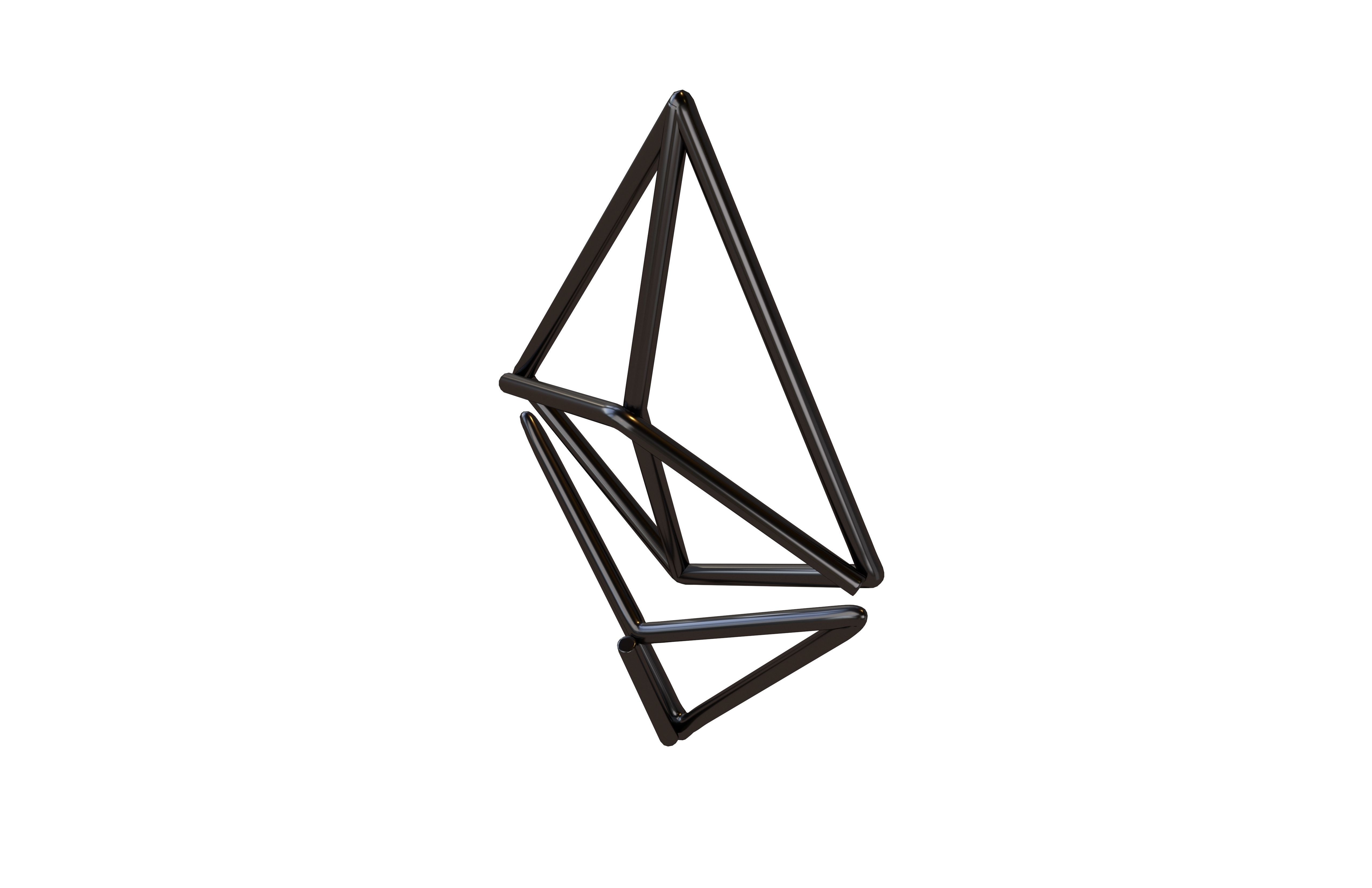 Neon Ethereum v1 006 Low-poly 3D model_1