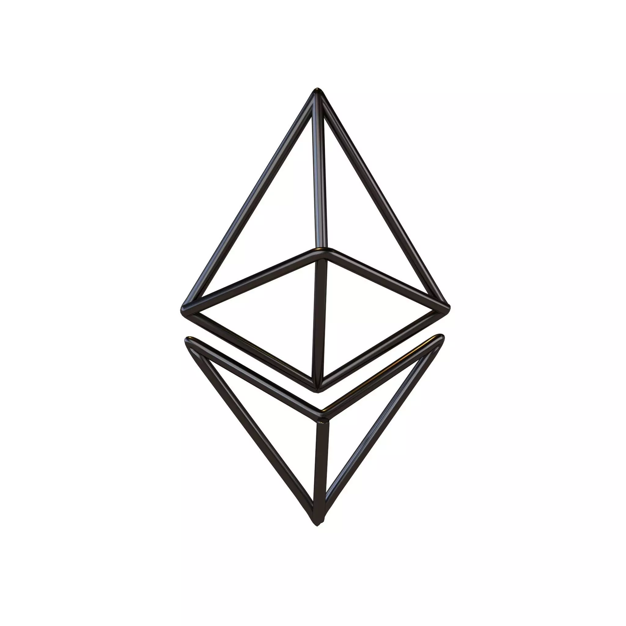 Neon Ethereum v1 006 Low-poly 3D model_0