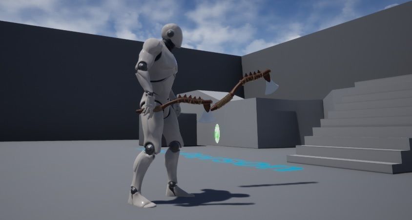 Broadaxe axe 3D model_1