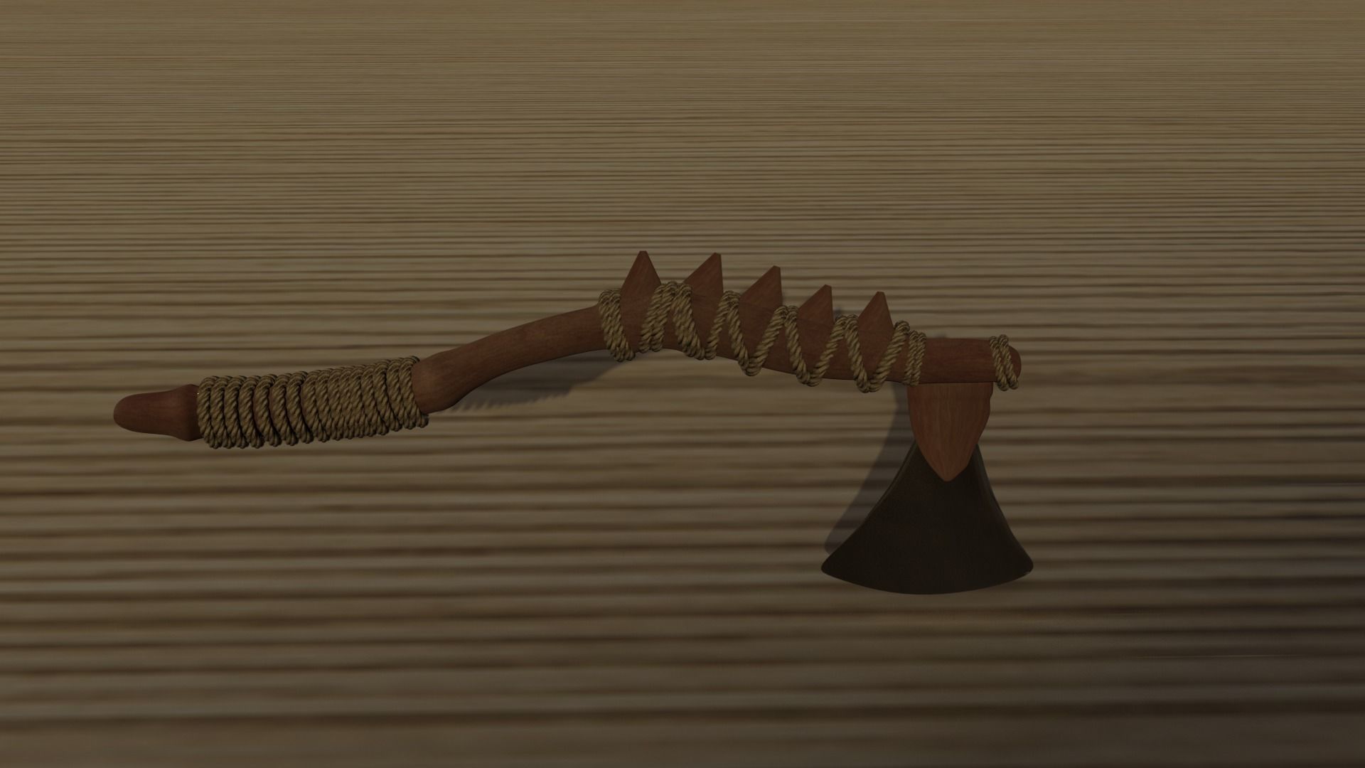 Broadaxe axe 3D model_2