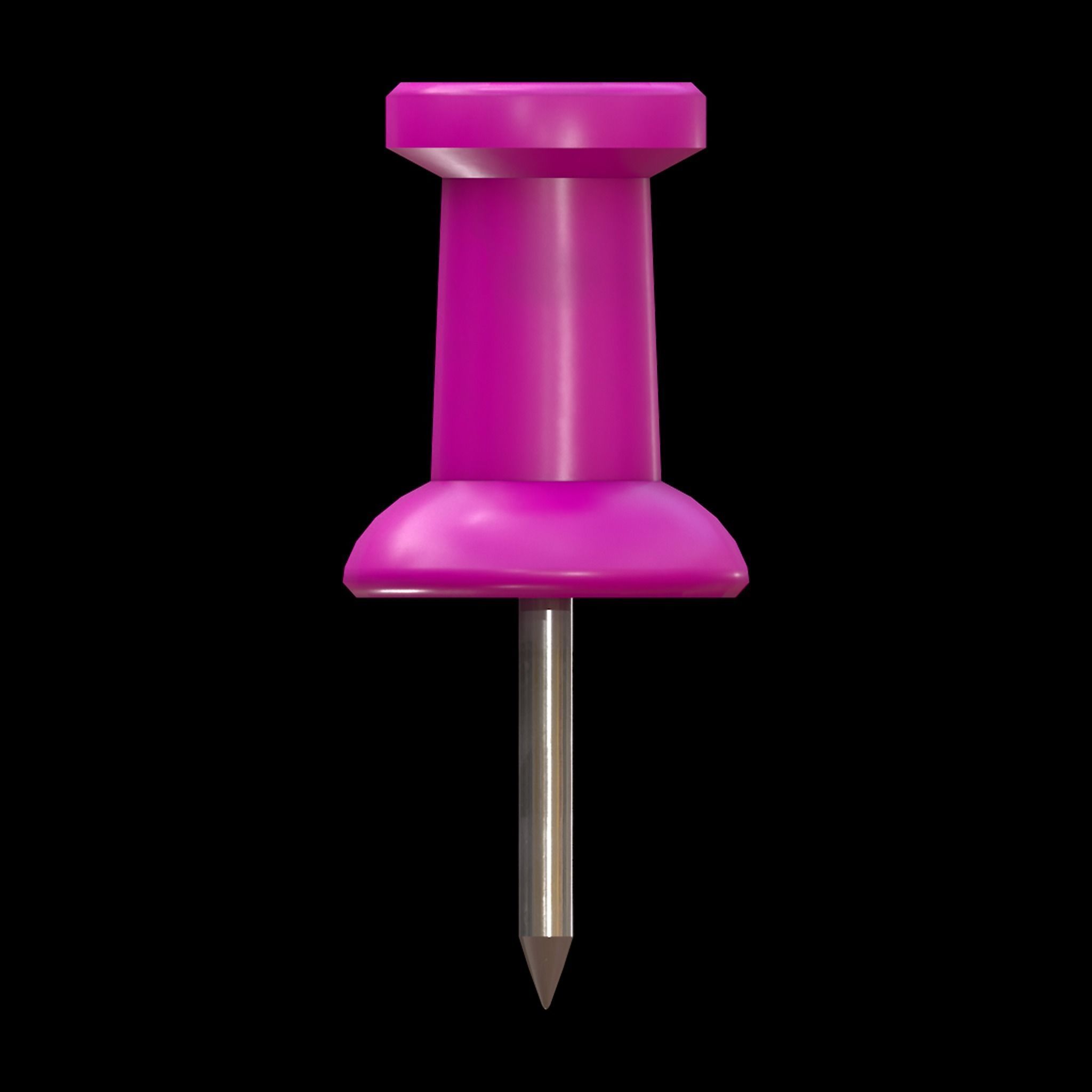 Thumb Tacks Low-poly 3D model_6