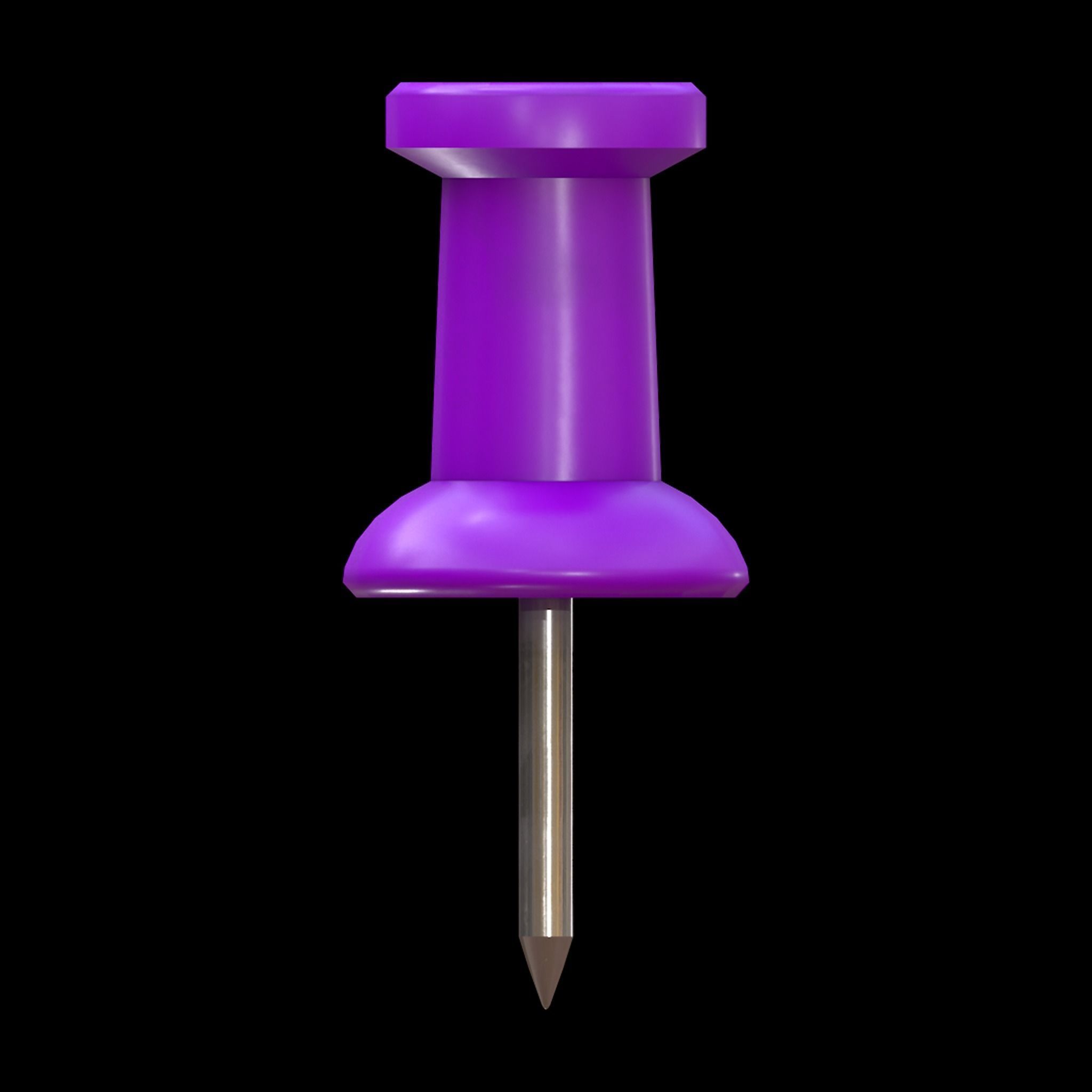 Thumb Tacks Low-poly 3D model_9
