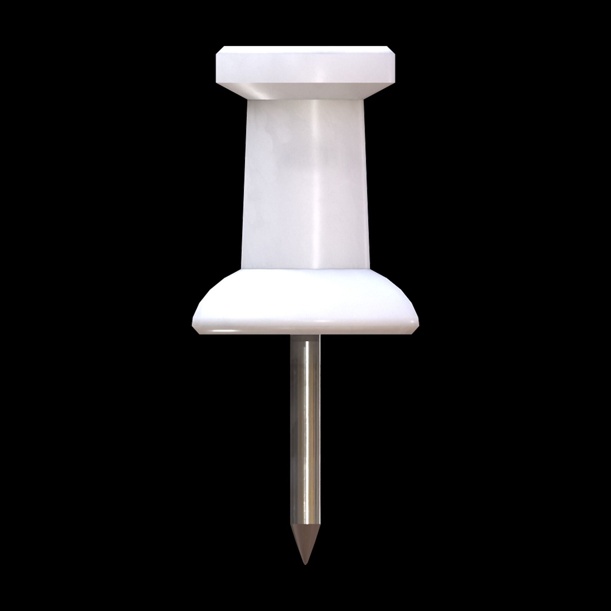 Thumb Tacks Low-poly 3D model_4