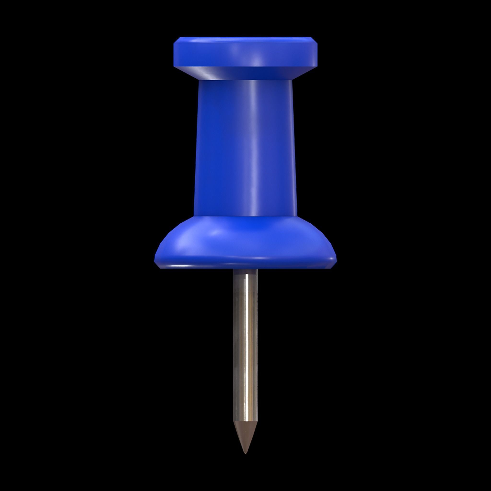 Thumb Tacks Low-poly 3D model_5