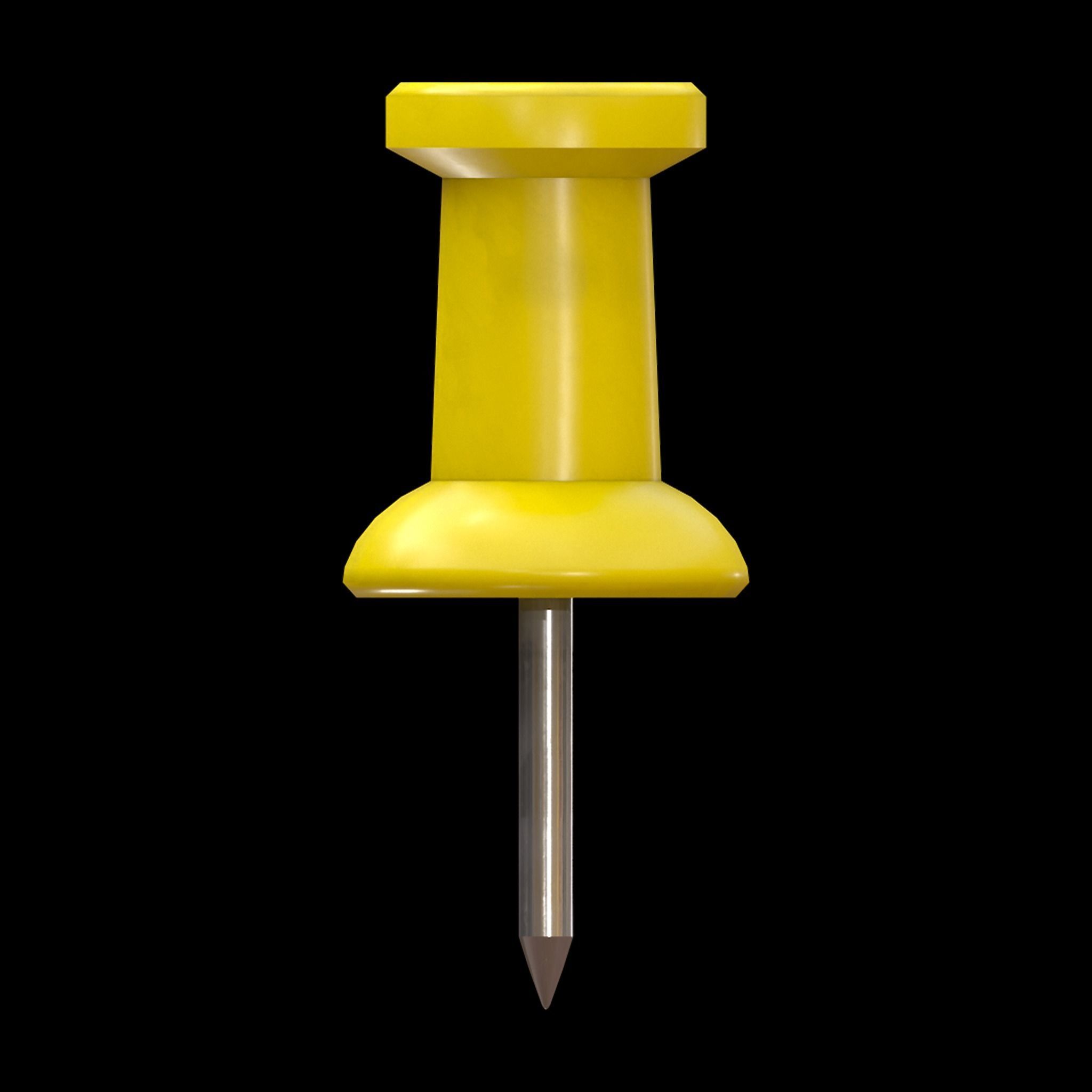 Thumb Tacks Low-poly 3D model_10