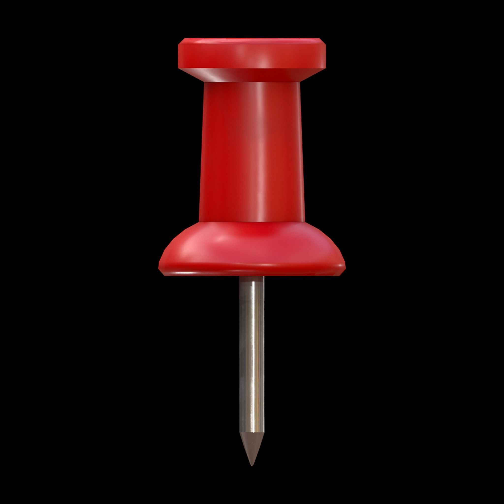 Thumb Tacks Low-poly 3D model_2