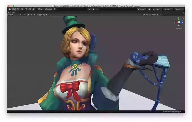 Nobel Woman Coquette Madam Lady Low-poly 3D model
