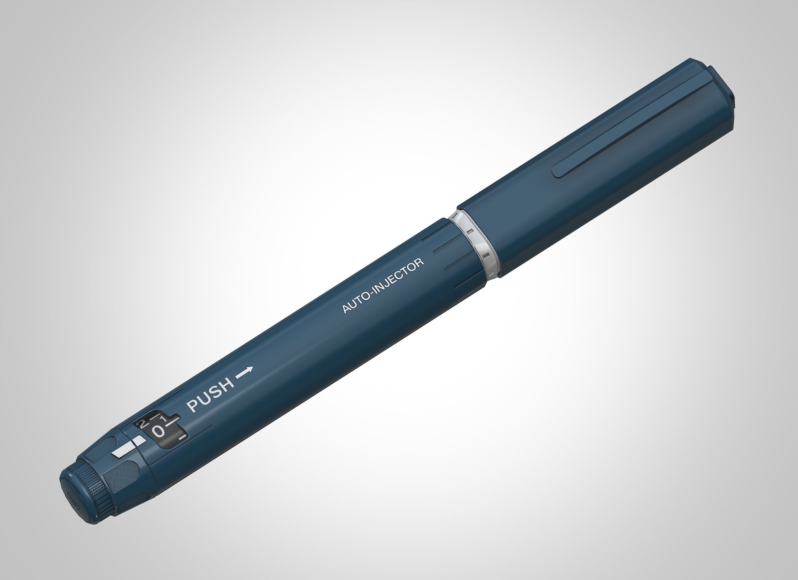 Auto-injector Pen Syringe 3D model Low-poly 3D model_12