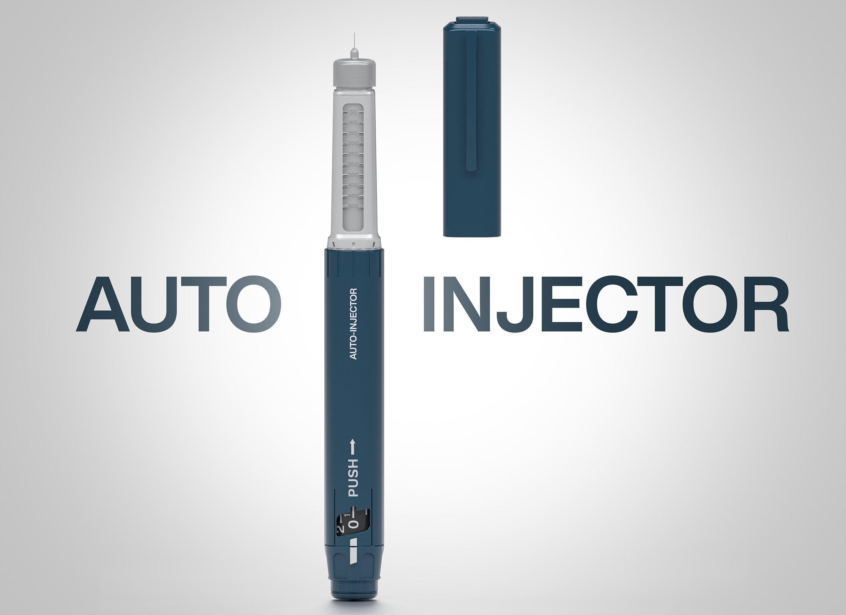 Auto-injector Pen Syringe 3D model Low-poly 3D model_0