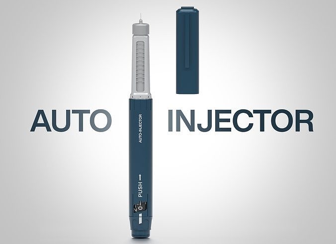 Auto-injector Pen Syringe 3D model Low-poly 3D model