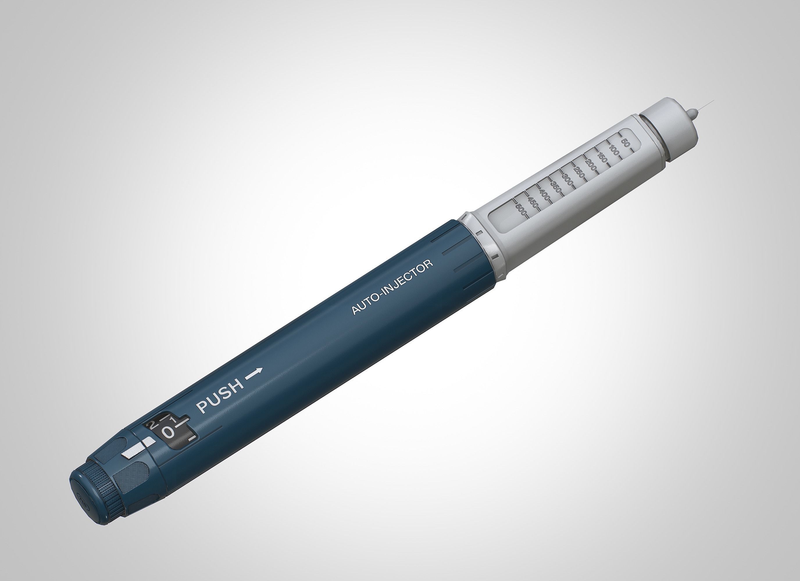 Auto-injector Pen Syringe 3D model Low-poly 3D model_11