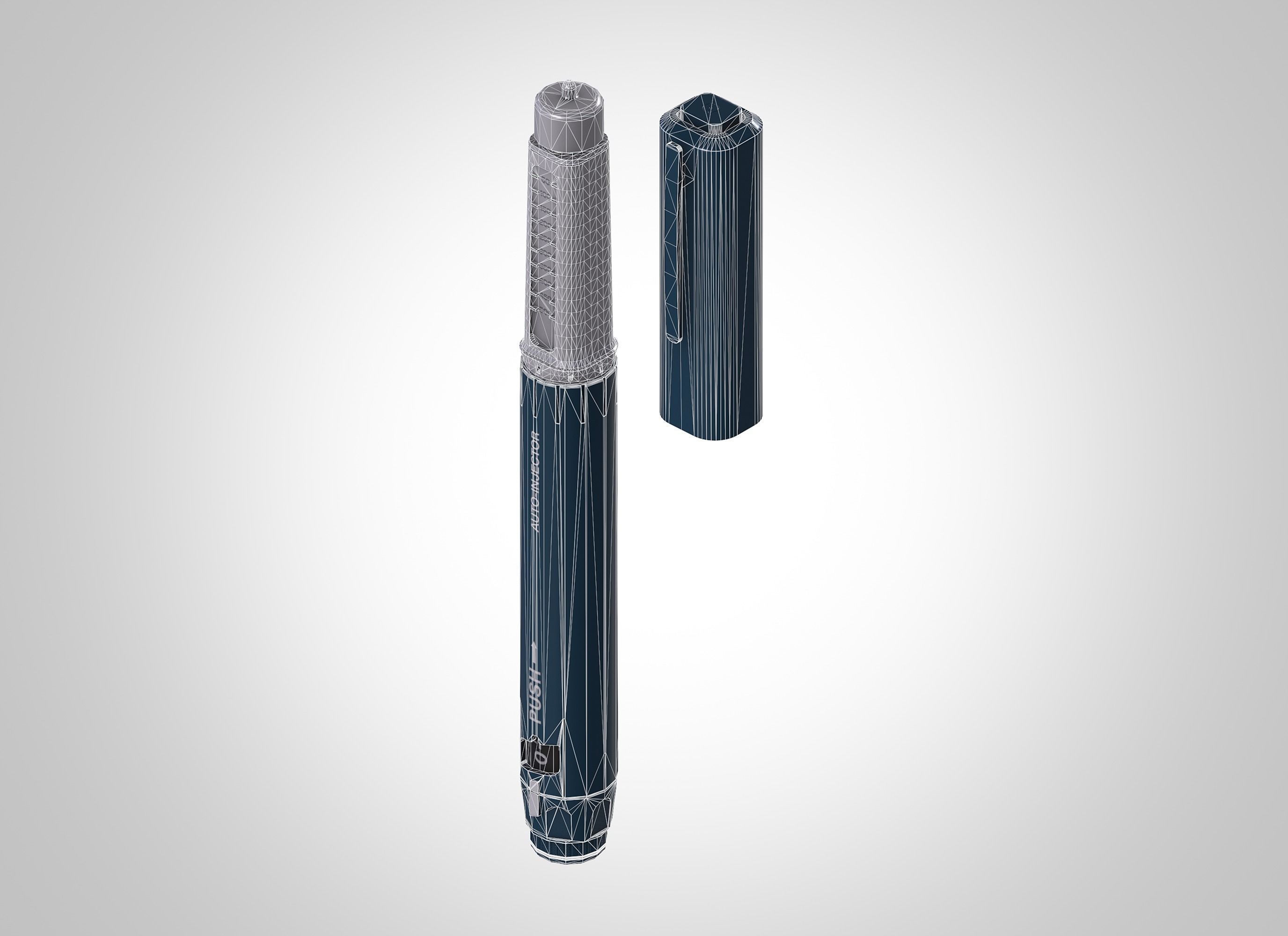 Auto-injector Pen Syringe 3D model Low-poly 3D model_14