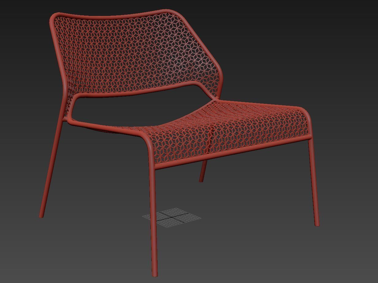 Hot Mesh Lounge Chair by blu dot 3D model_7