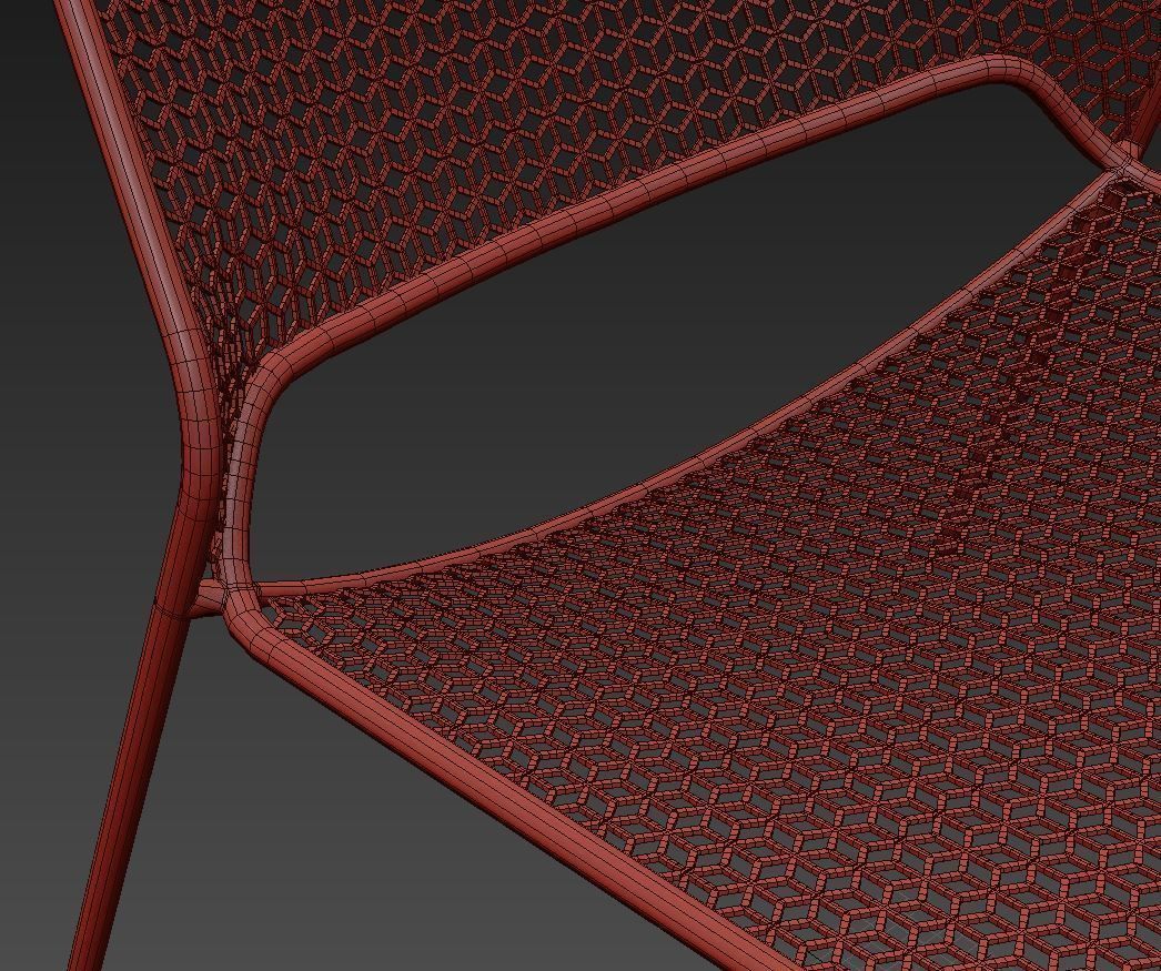 Hot Mesh Lounge Chair by blu dot 3D model_8