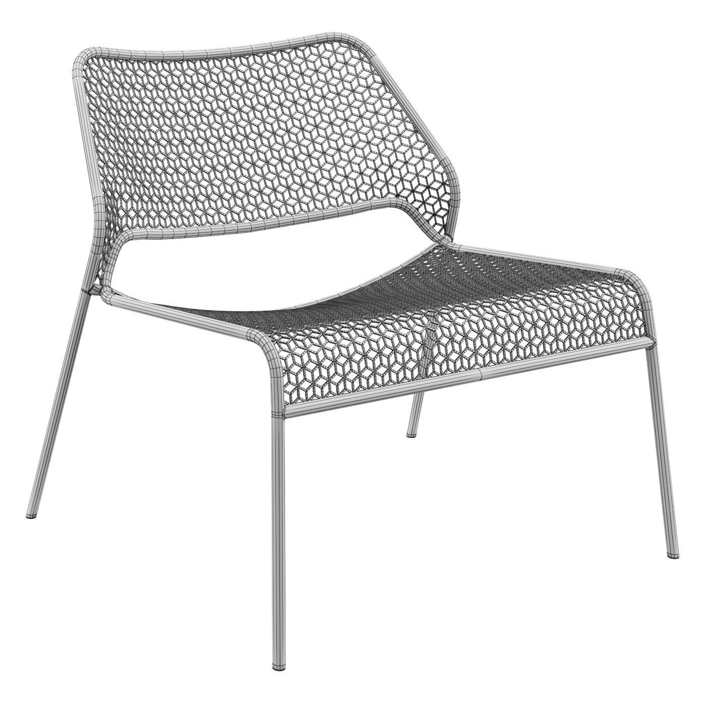 Hot Mesh Lounge Chair by blu dot 3D model_3