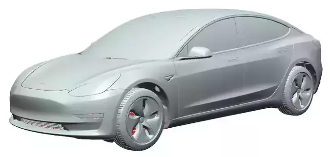 Tesla Model 3 2020 - Exterior Scan 3D model 3D model