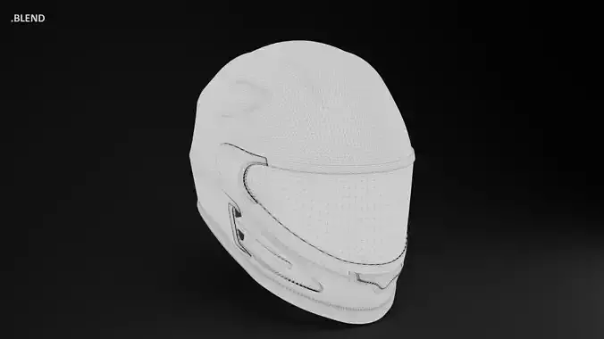 Base Mesh Helmet Full Face 3D Model