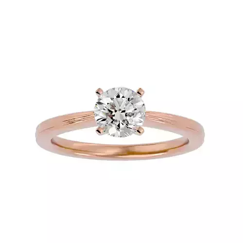 Single Round diamond Women solitaire ring with 360 View