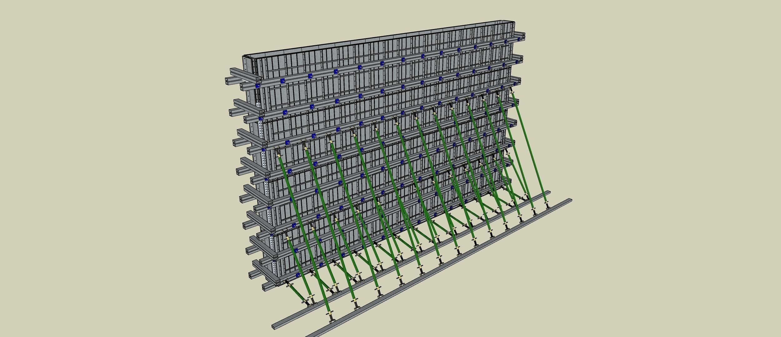 Aluminum Wall Formwork 3D print model_1