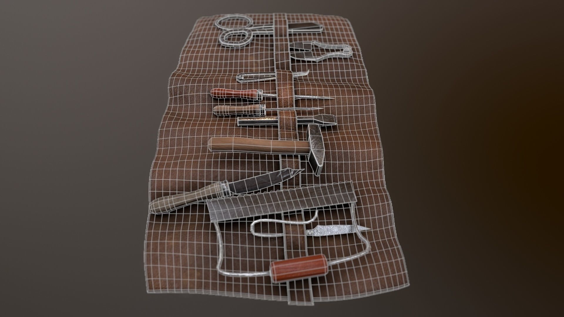 sets of medieval old instruments 3D Model Collection_32