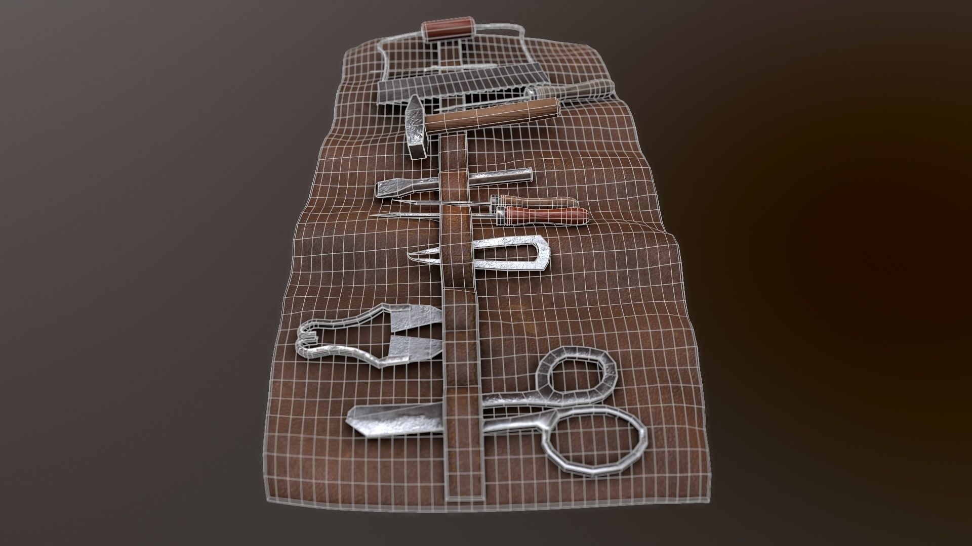 sets of medieval old instruments 3D Model Collection_34