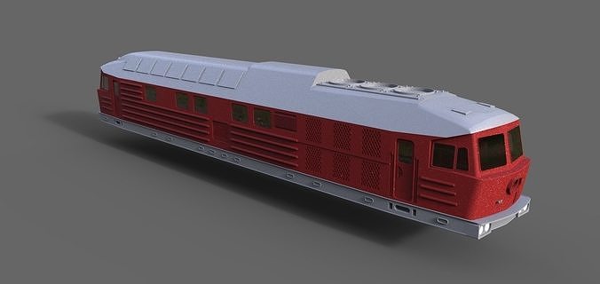 Russian diesel locomotive upper part BR 130 3D print model