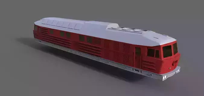 Russian diesel locomotive upper part BR 130 3D print model