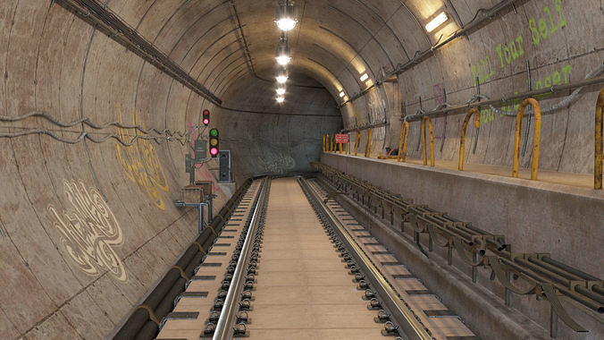 Subway Tunnel 3D model