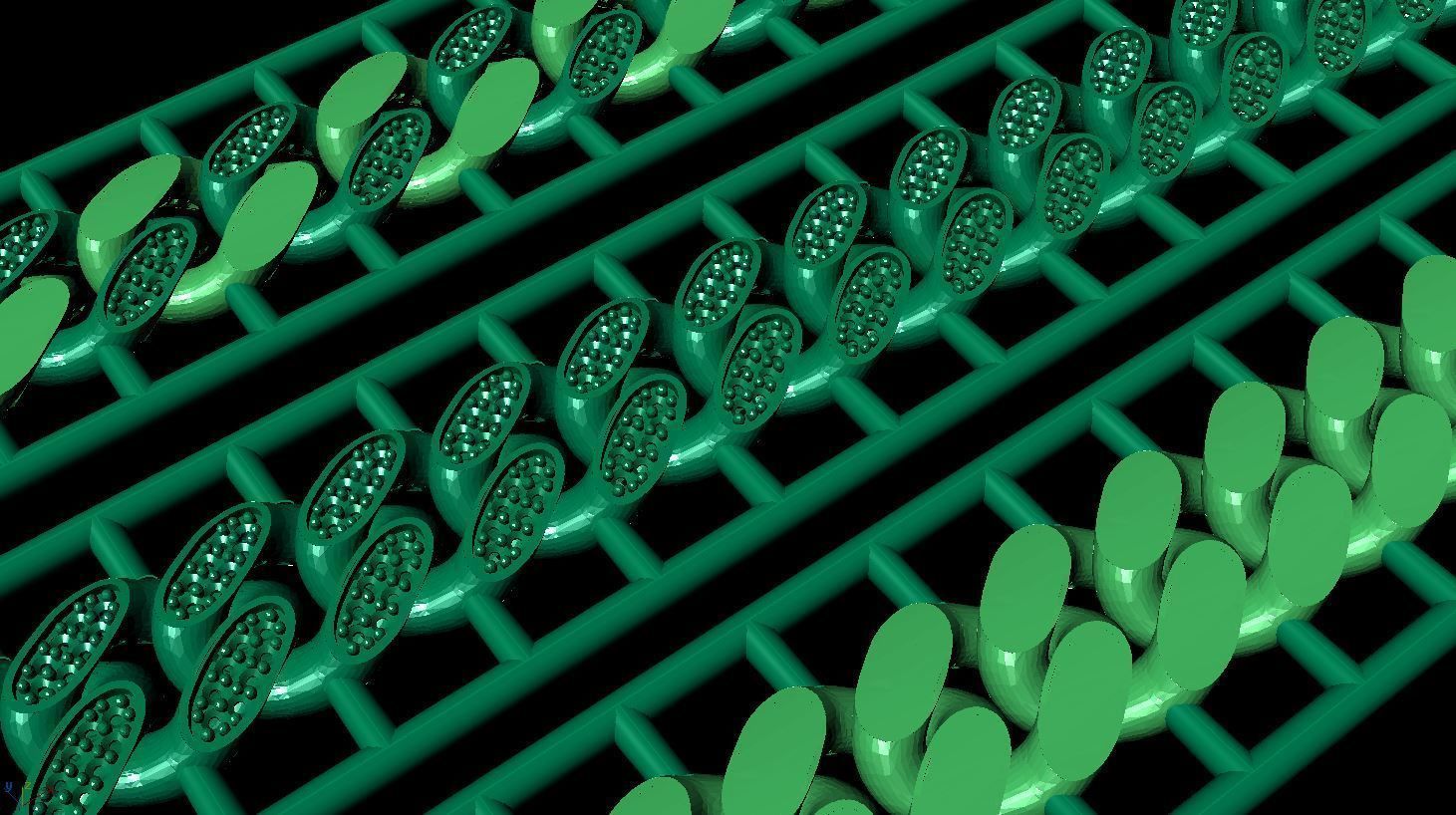 One piece fusion chain is cast directly 3D print model_3