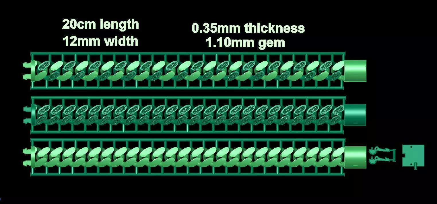 One piece fusion chain is cast directly 3D print model_0