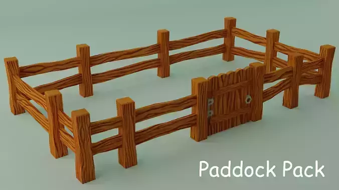 Lowpoly fences pack Unity VR AR ready