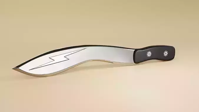 Sci-fi Knife made with blender Low-poly 3D model
