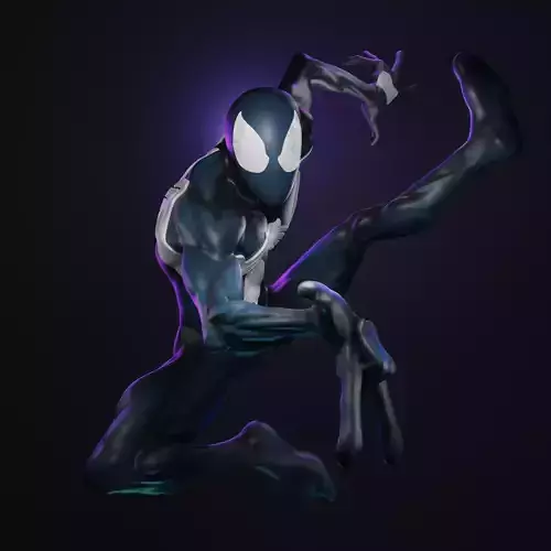 Spider man symbiote suit statue 3D print model