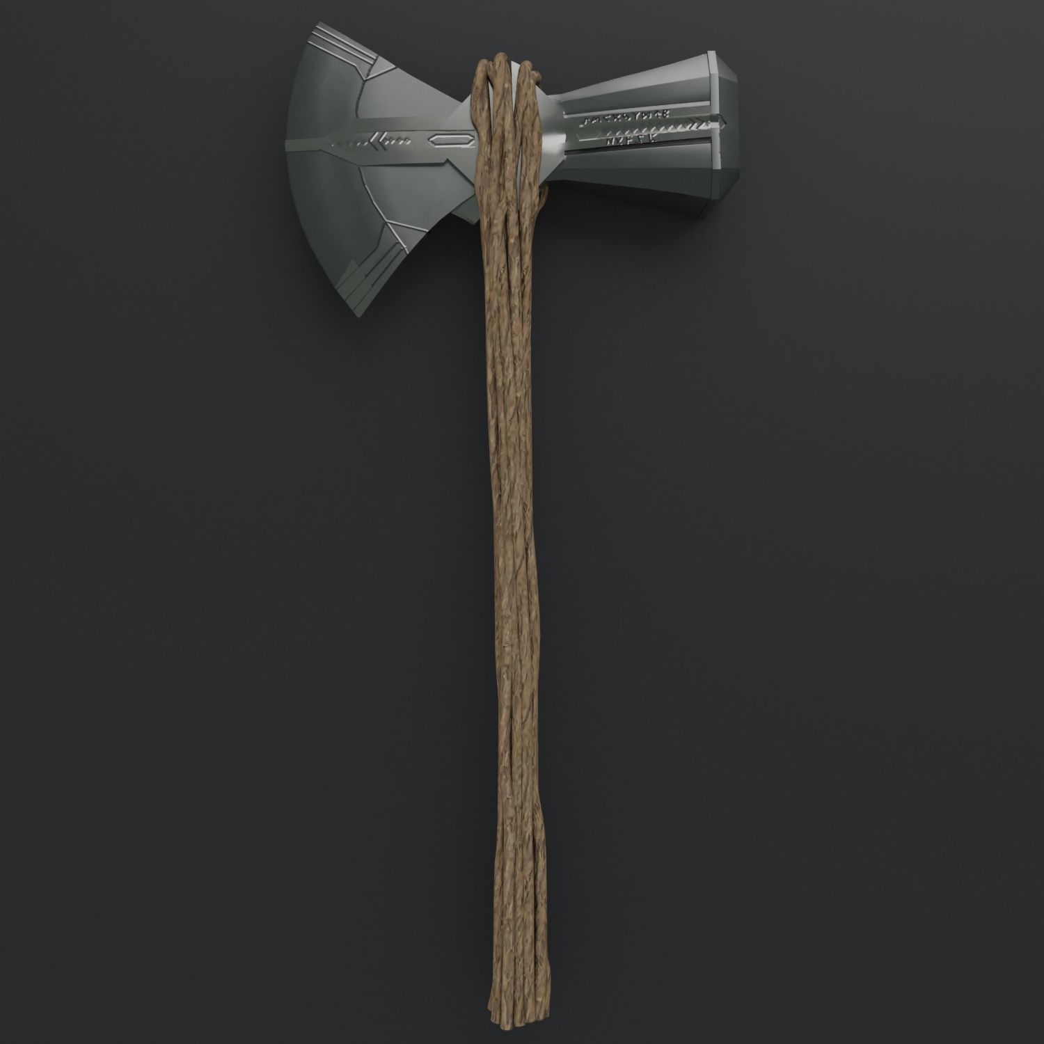 Stormbreaker viking axe Low-poly 3D model_2