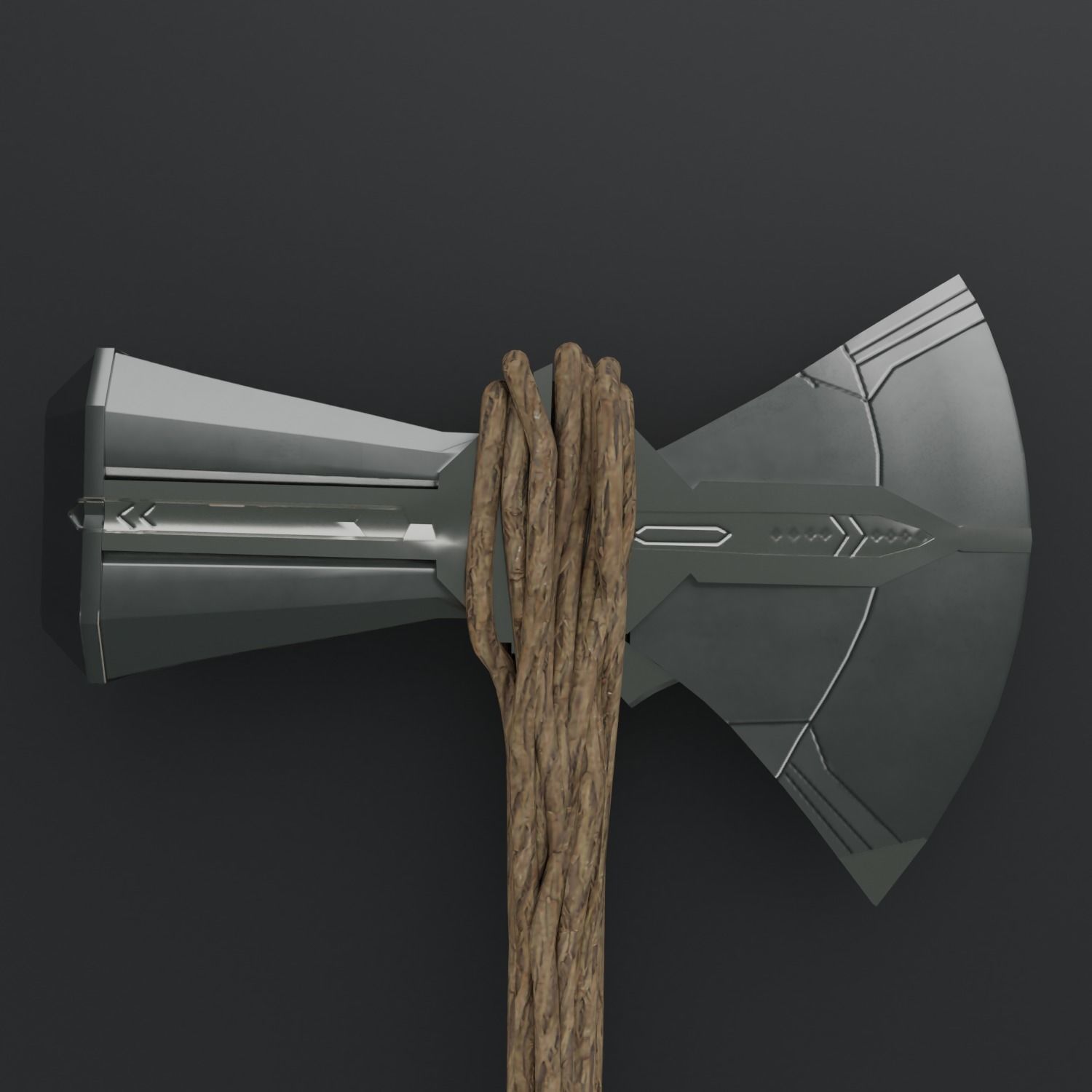 Stormbreaker viking axe Low-poly 3D model_4