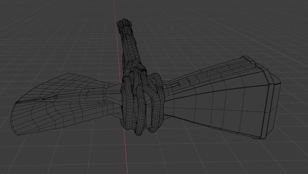 Stormbreaker viking axe Low-poly 3D model_9