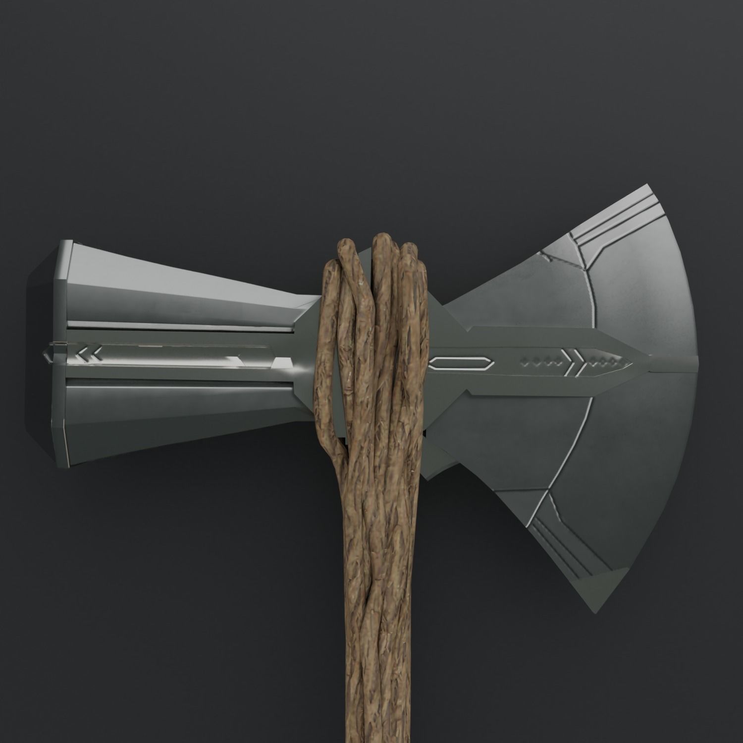 Stormbreaker viking axe Low-poly 3D model_5