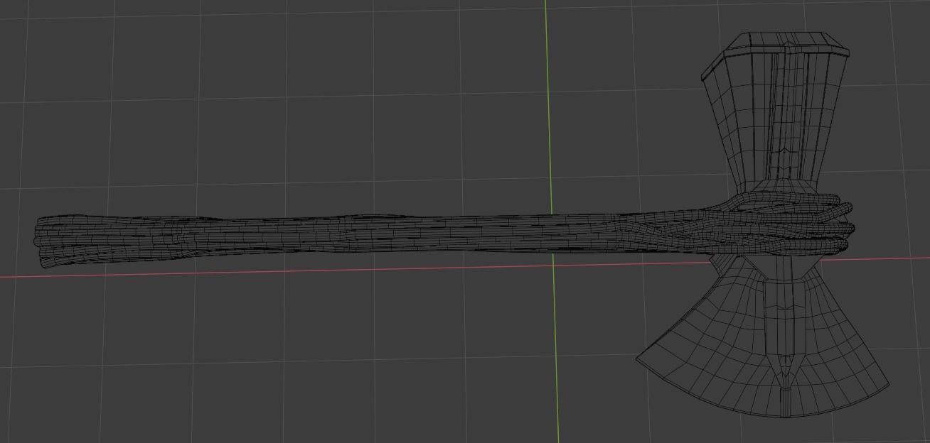 Stormbreaker viking axe Low-poly 3D model_8