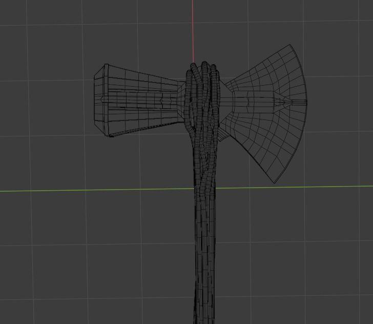 Stormbreaker viking axe Low-poly 3D model_7