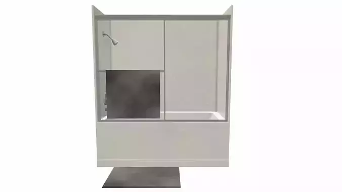 Shower Tub Low Poly