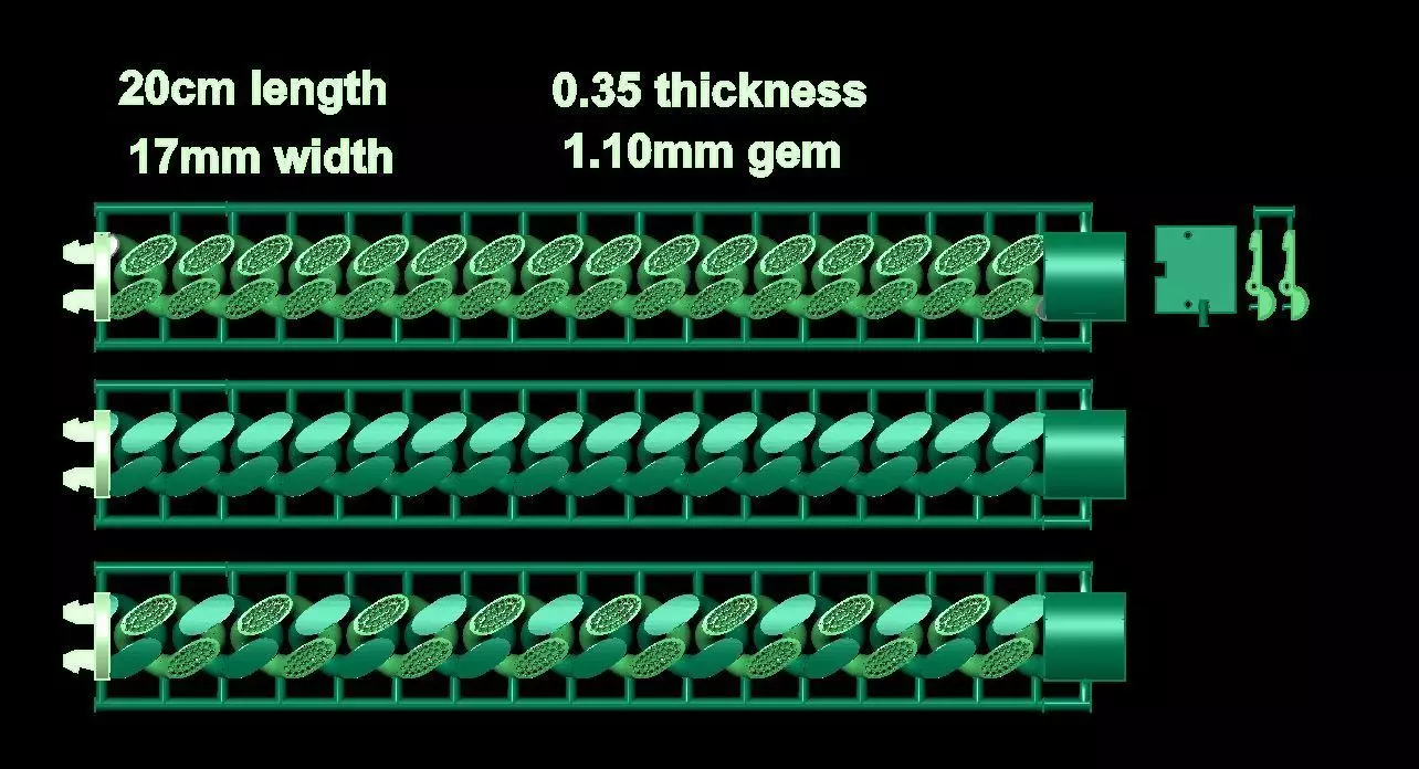 One piece fusion chain is cast directly  3D print model_0