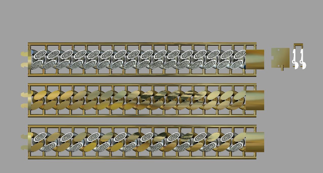 One piece fusion chain is cast directly  3D print model_1