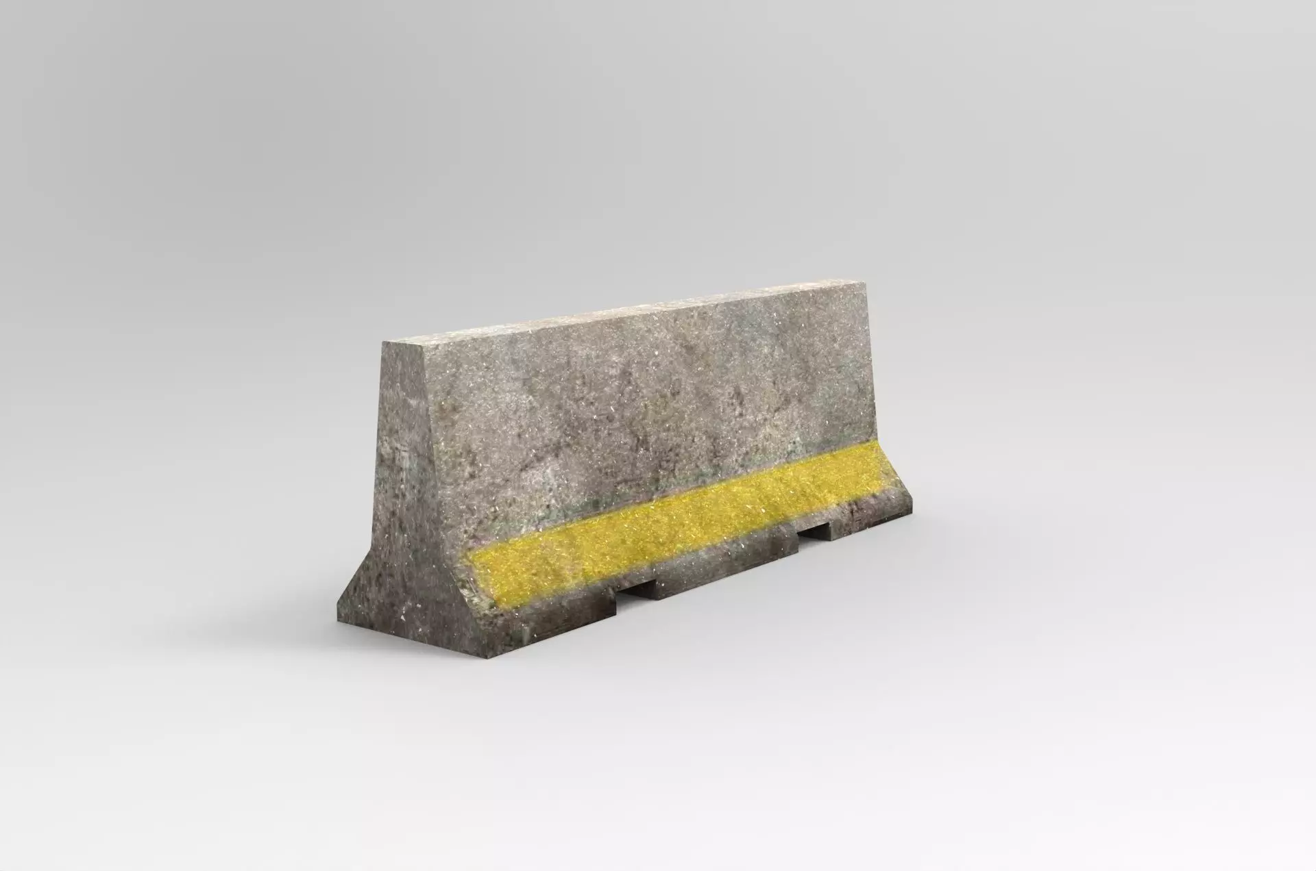 Barricade Concrete 3M - Low Poly Low-poly 3D model_0