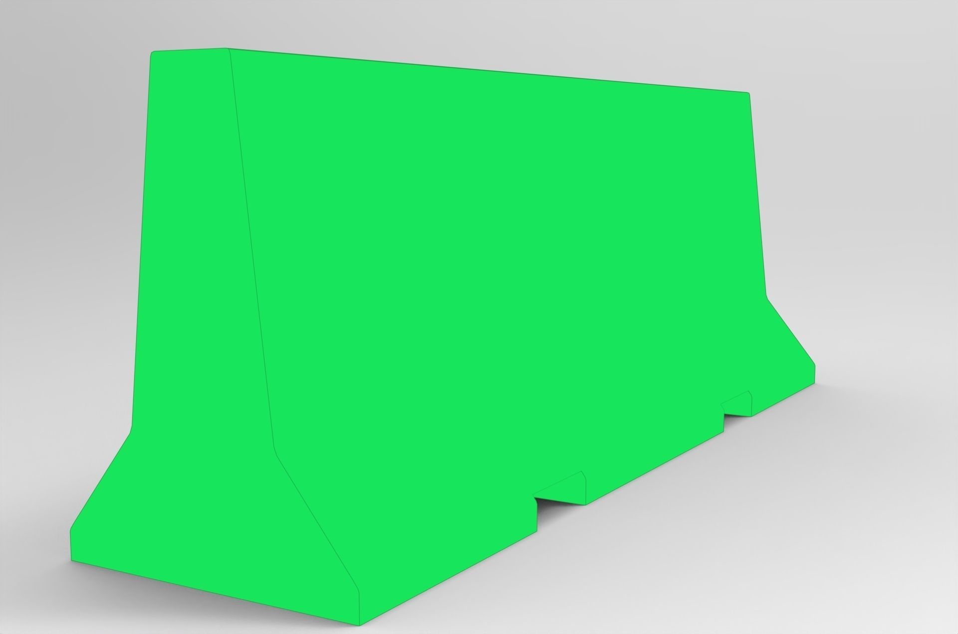 Barricade Concrete 3M - Low Poly Low-poly 3D model_7