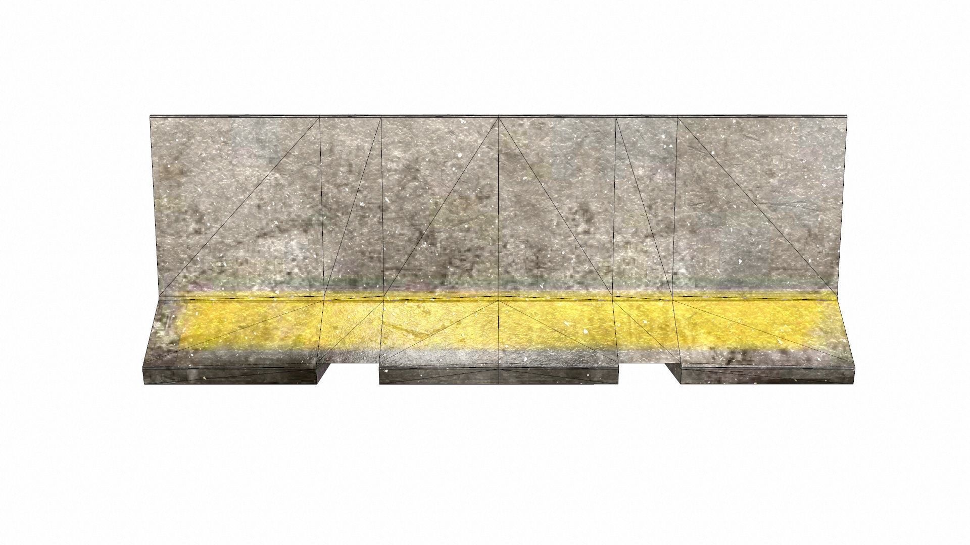 Barricade Concrete 3M - Low Poly Low-poly 3D model_20