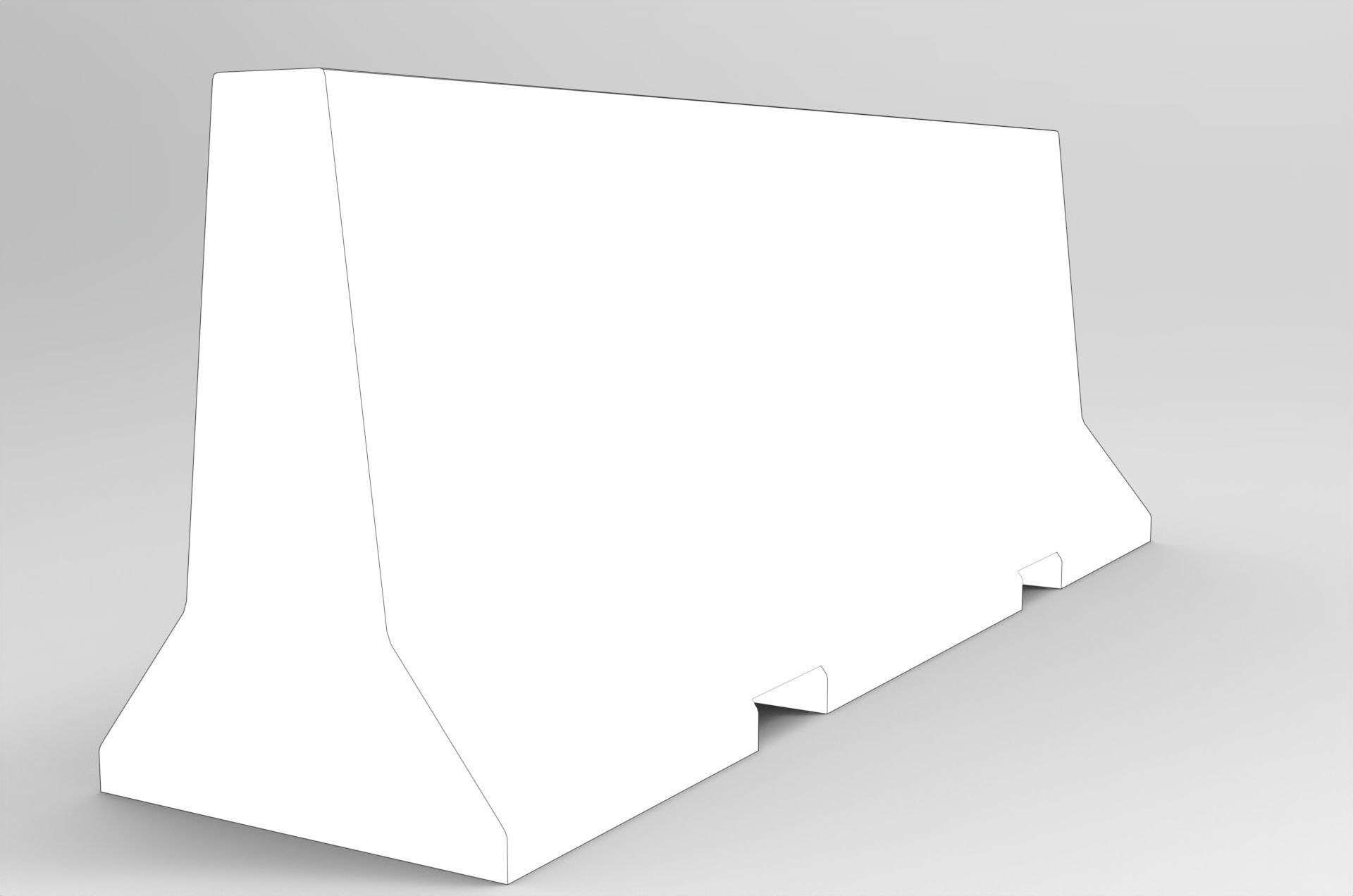 Barricade Concrete 3M - Low Poly Low-poly 3D model_8