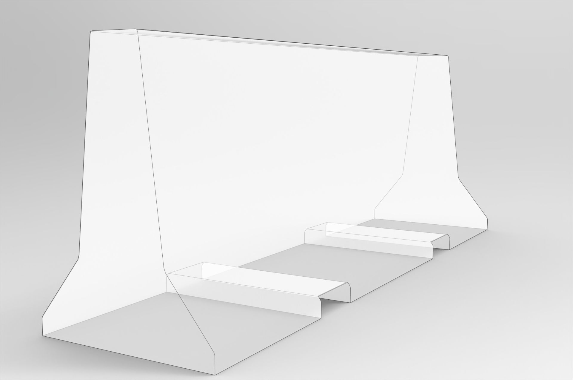 Barricade Concrete 3M - Low Poly Low-poly 3D model_9