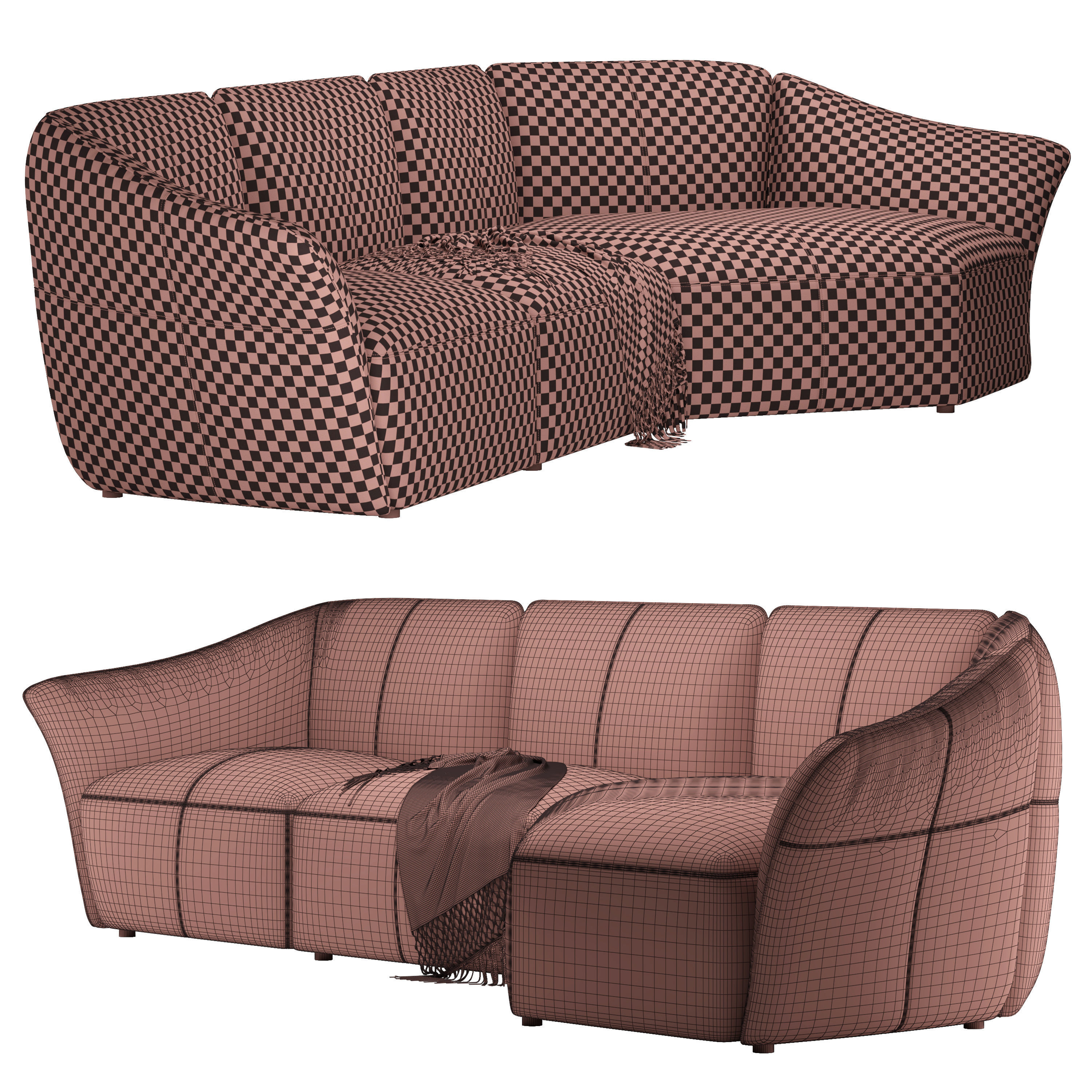 sofa Natuzzi Italia TIMELESS  2 3D model_4
